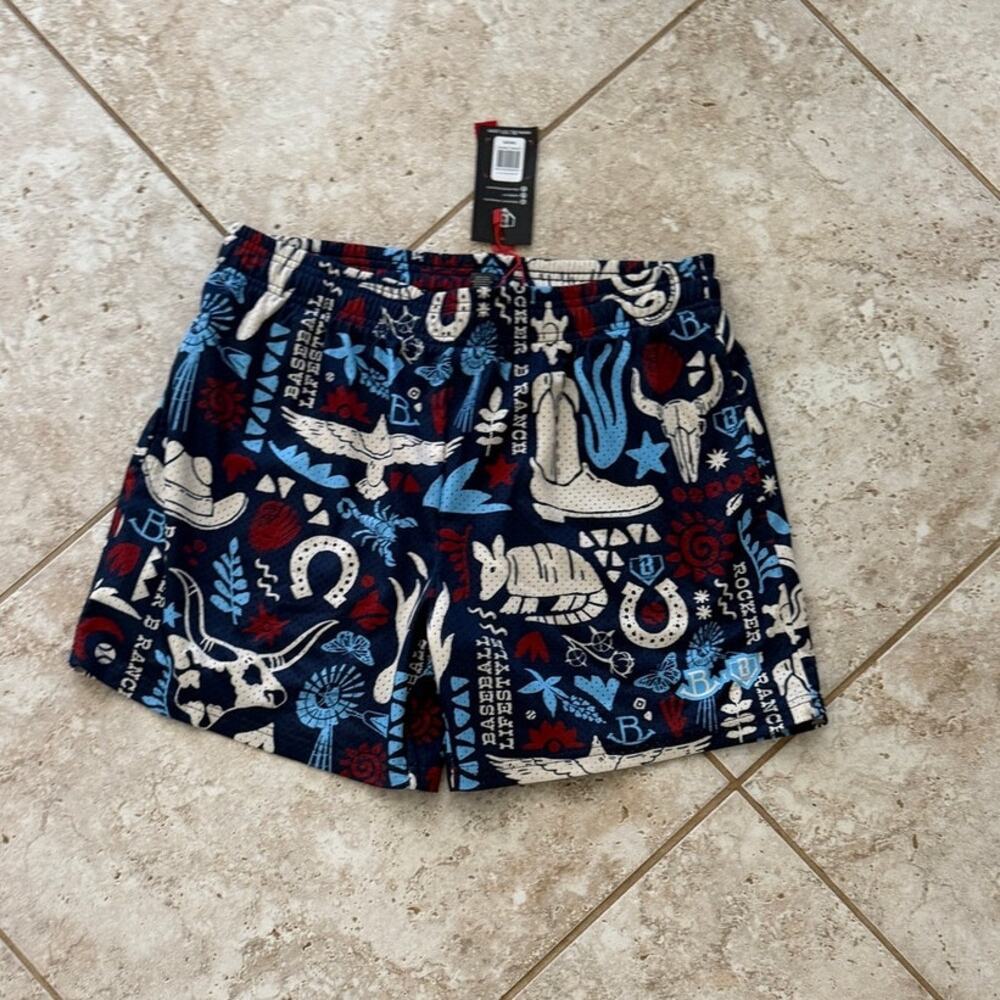 NEW Rocker B Ranch Performance Shorts – Size Medium   Baseball Lifestyle